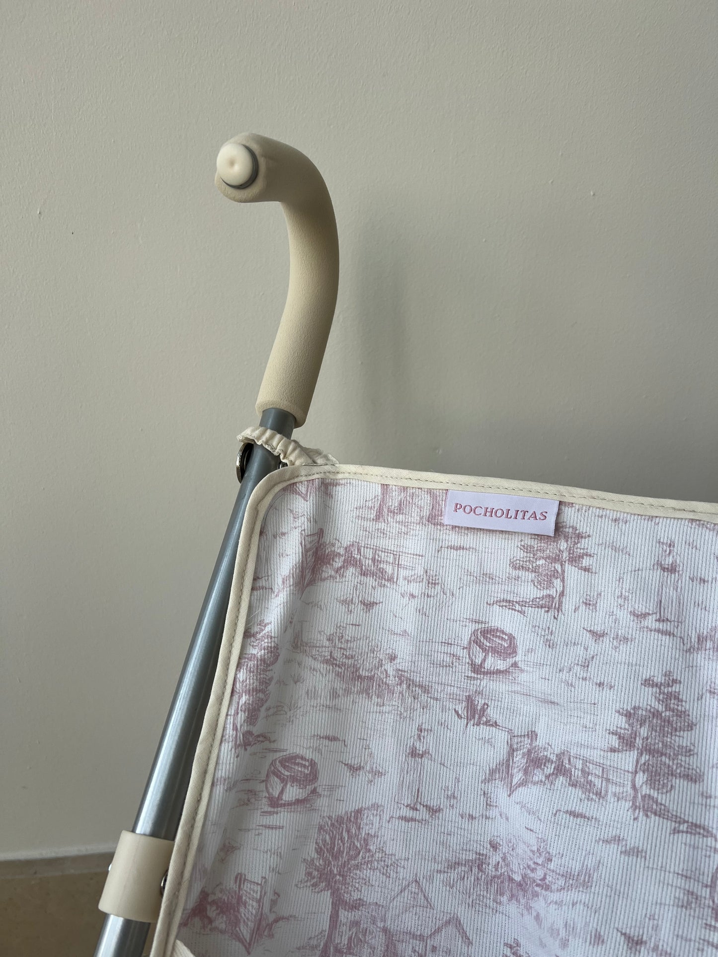 Silleta ligera toile de jouy rosa