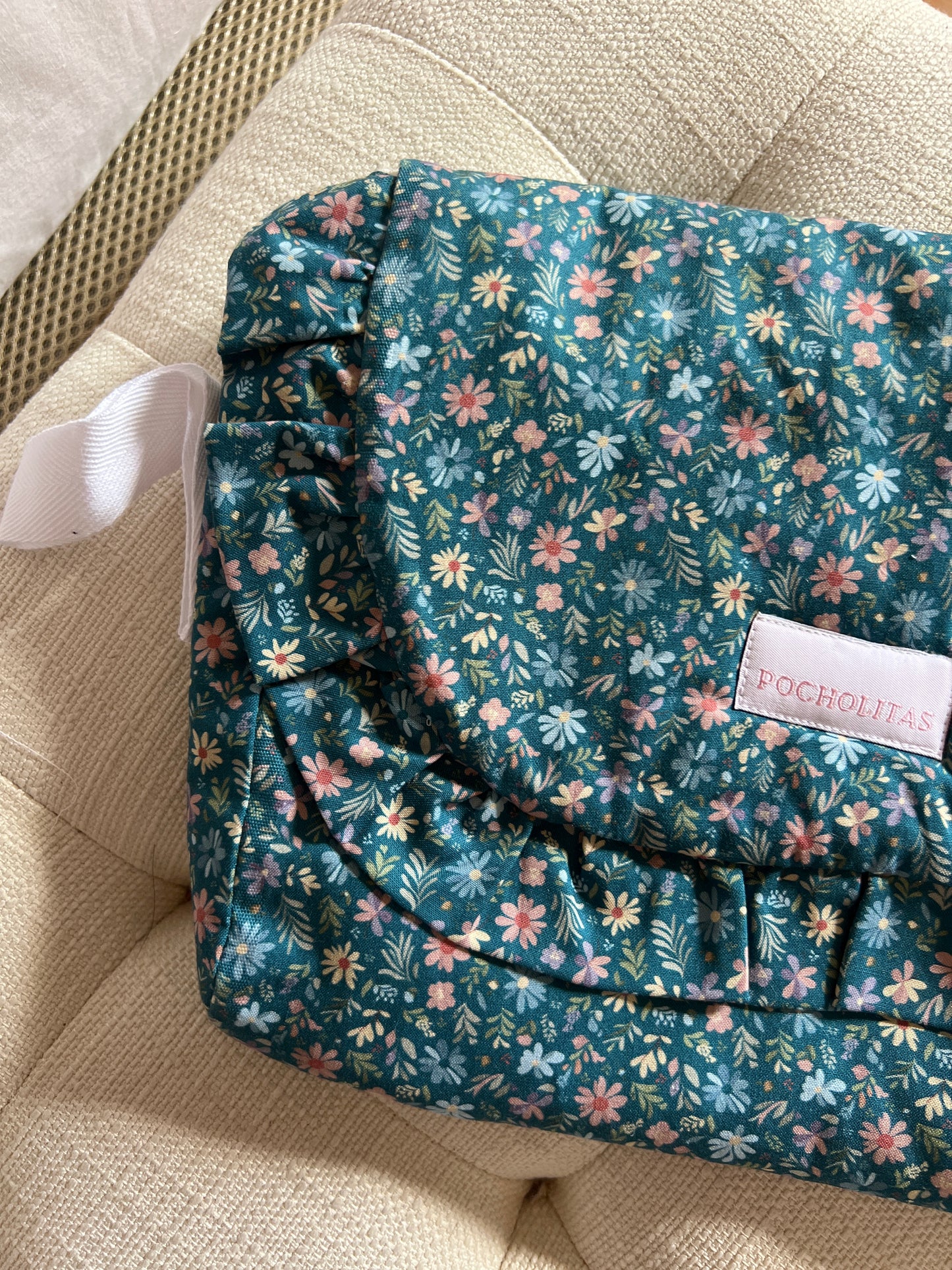 Bolsita para carrito muñeca liberty azul