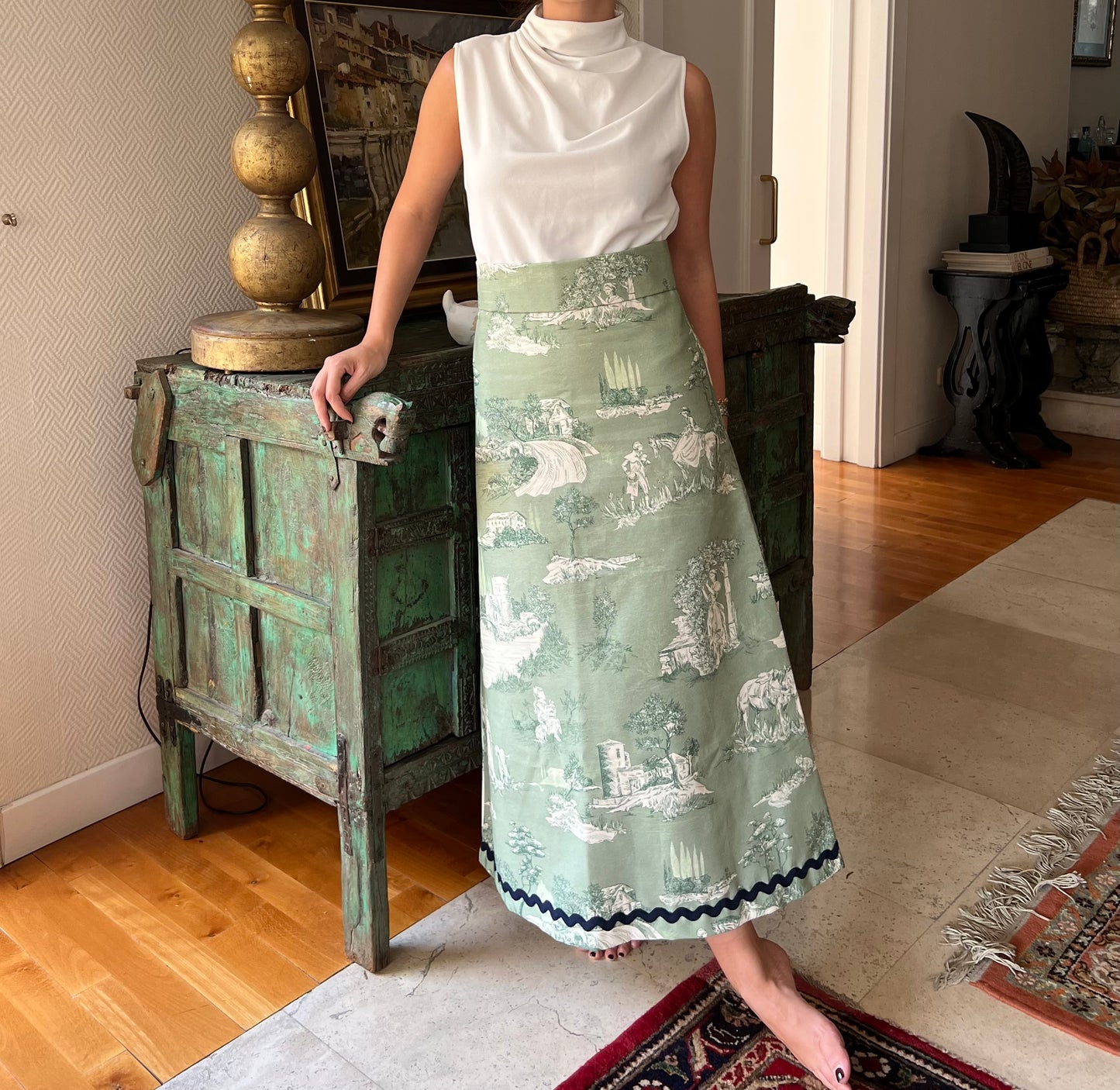 Falda verde