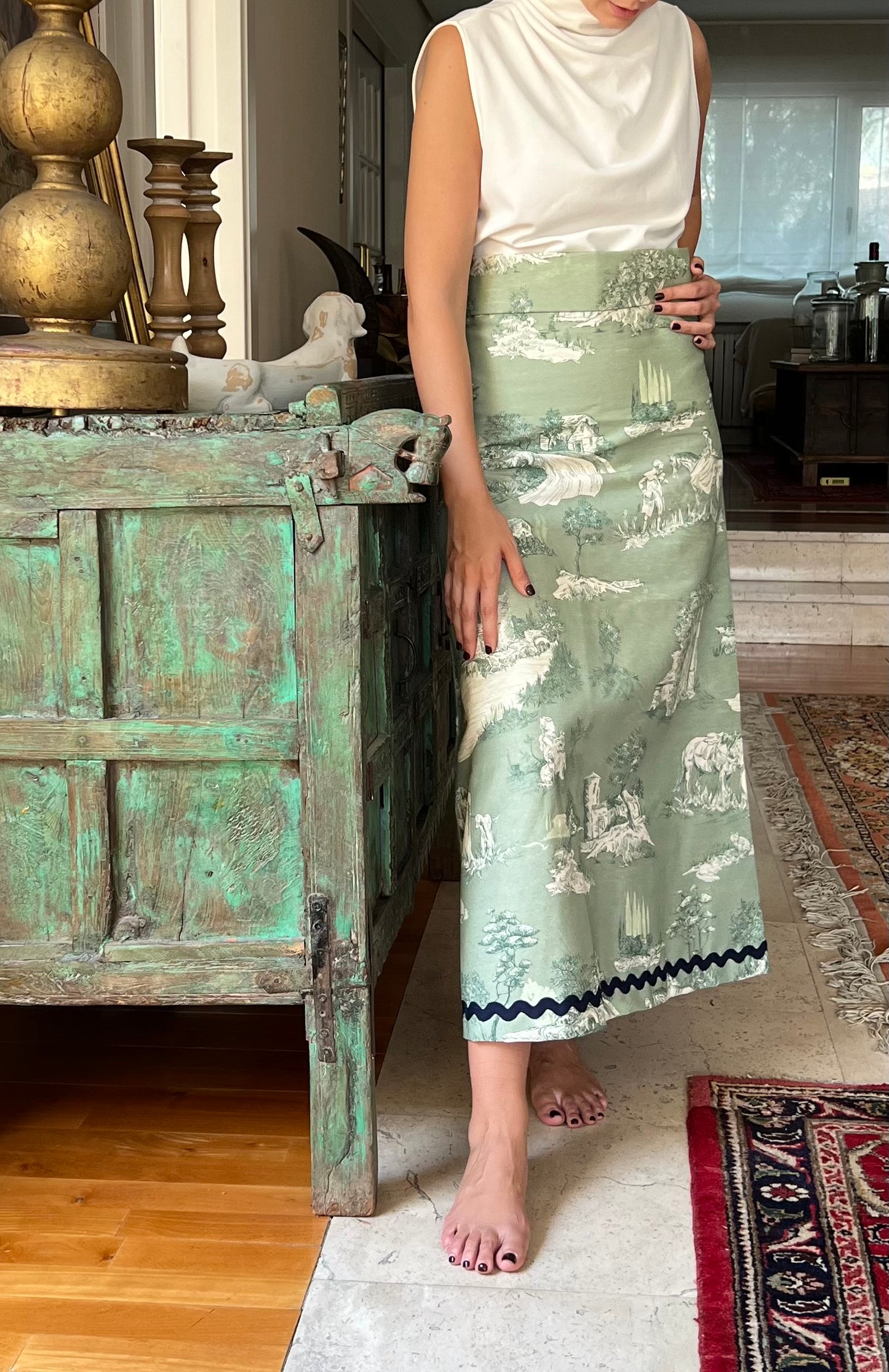 Falda verde