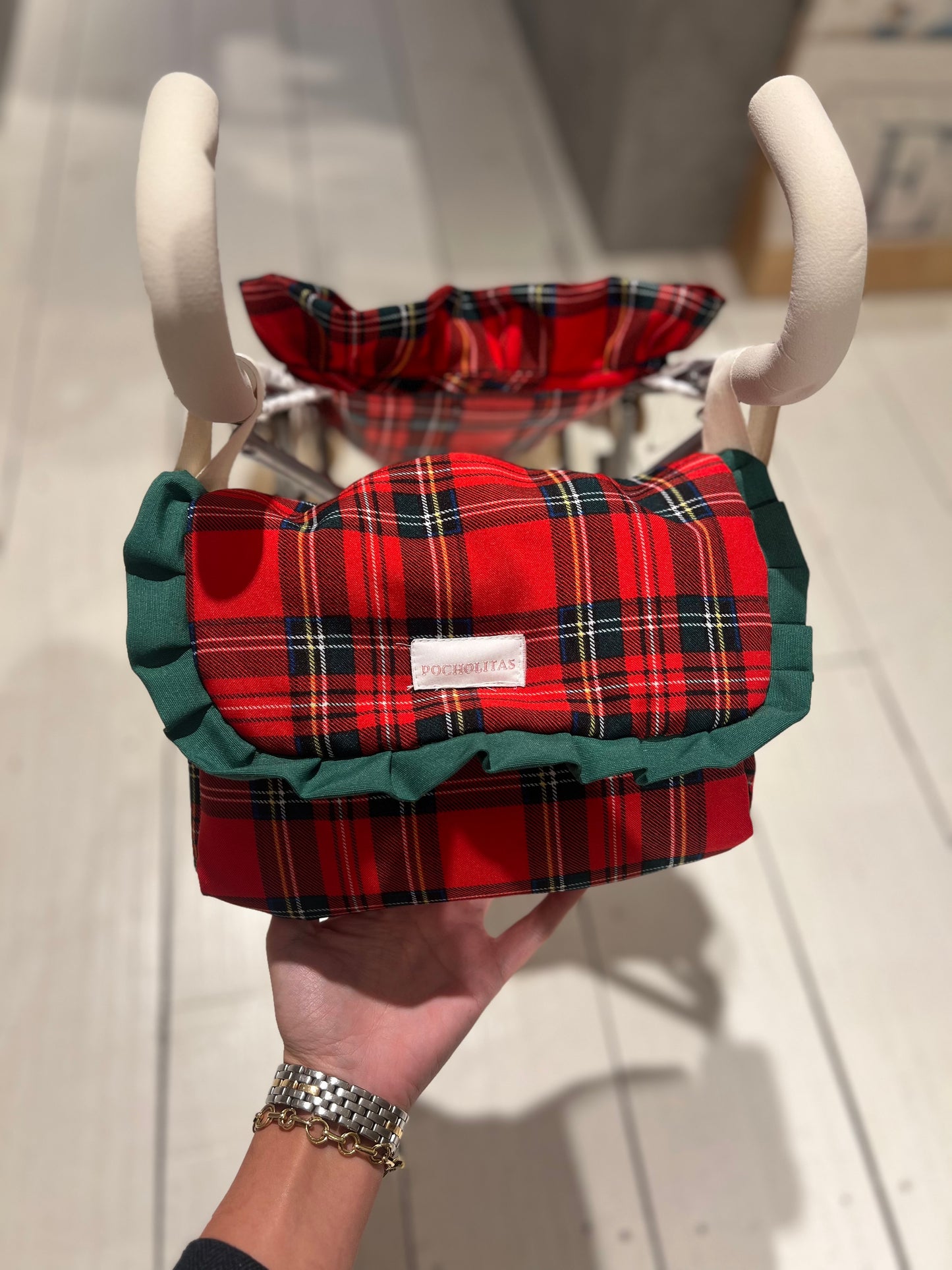 Bolsita para carrito muñeca escocesa