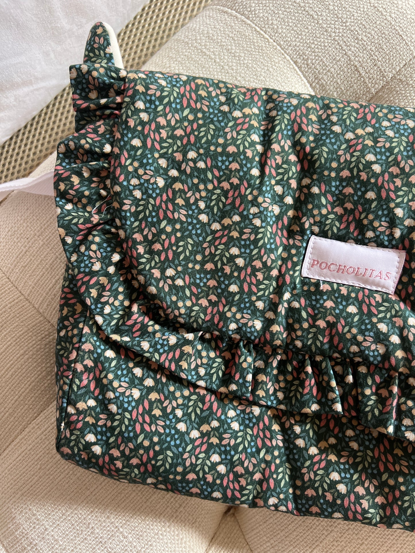 Bolsita para carrito muñeca liberty verde