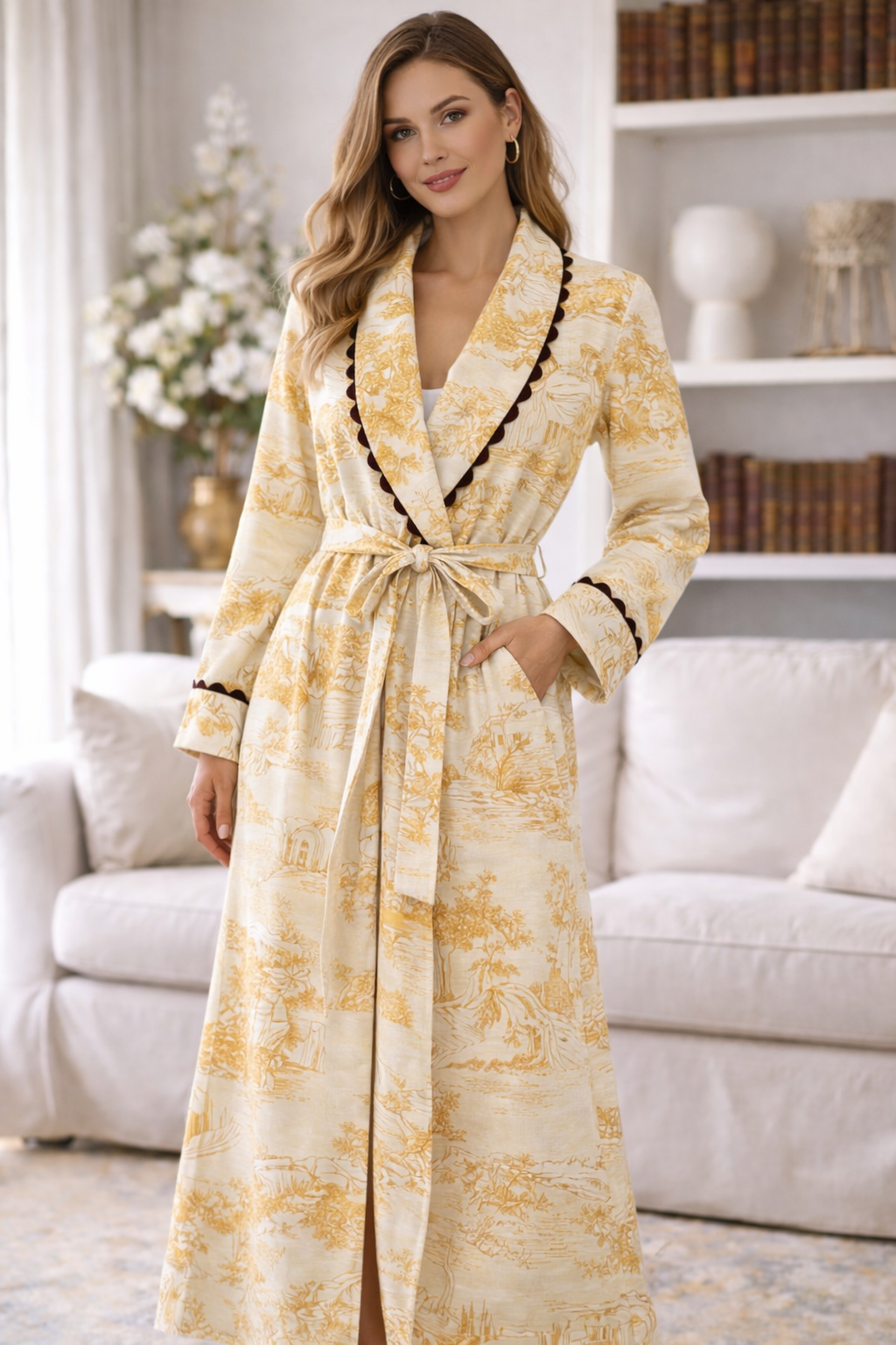 Bata Toile de jouy amarilla