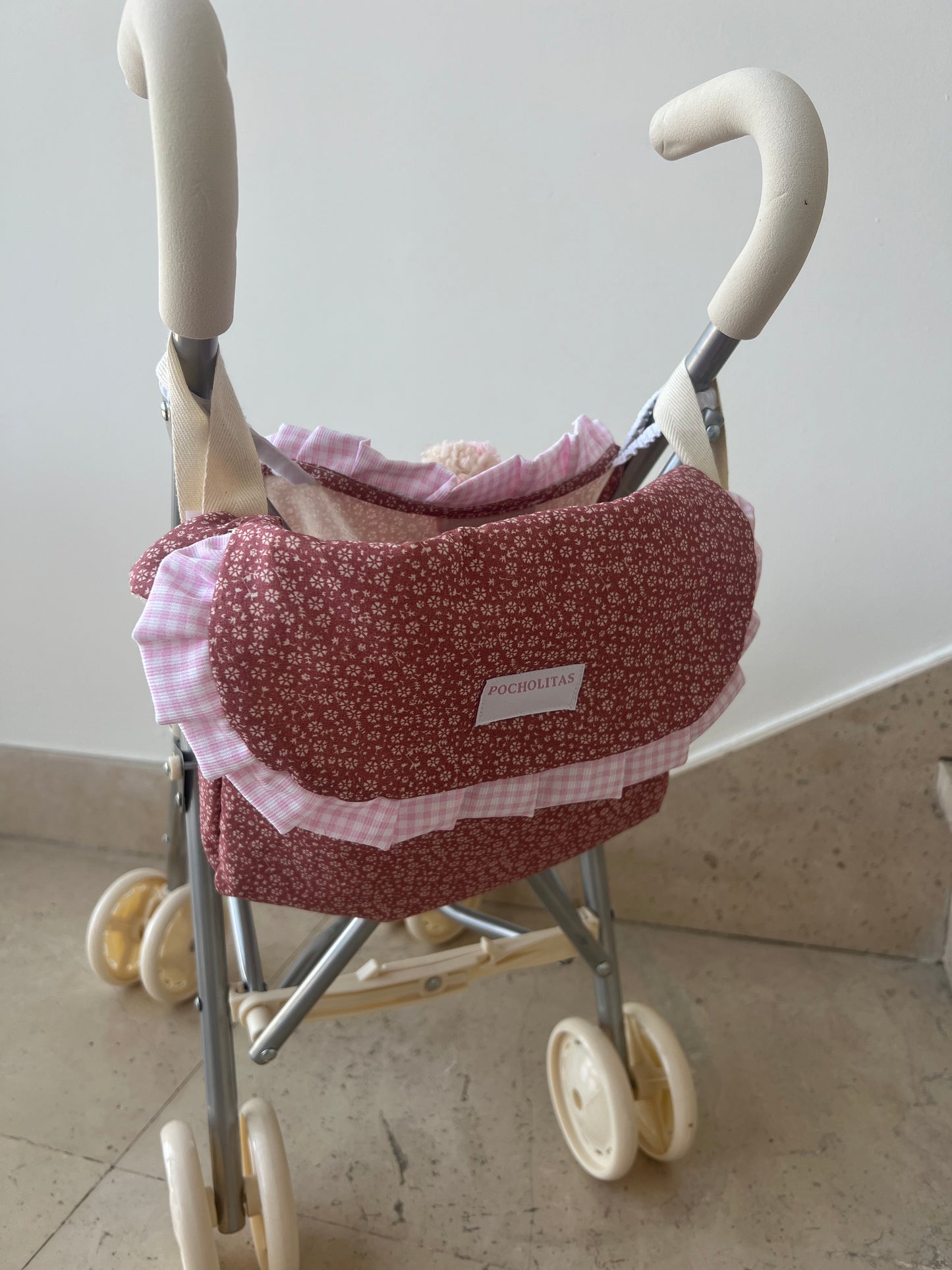 Bolsita para carrito muñeca liberty rosa