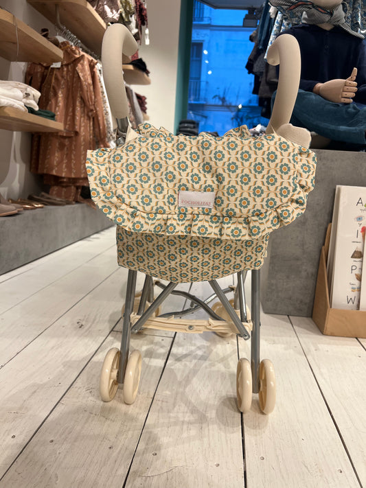 Bolsita para carrito muñeca flores naranjas